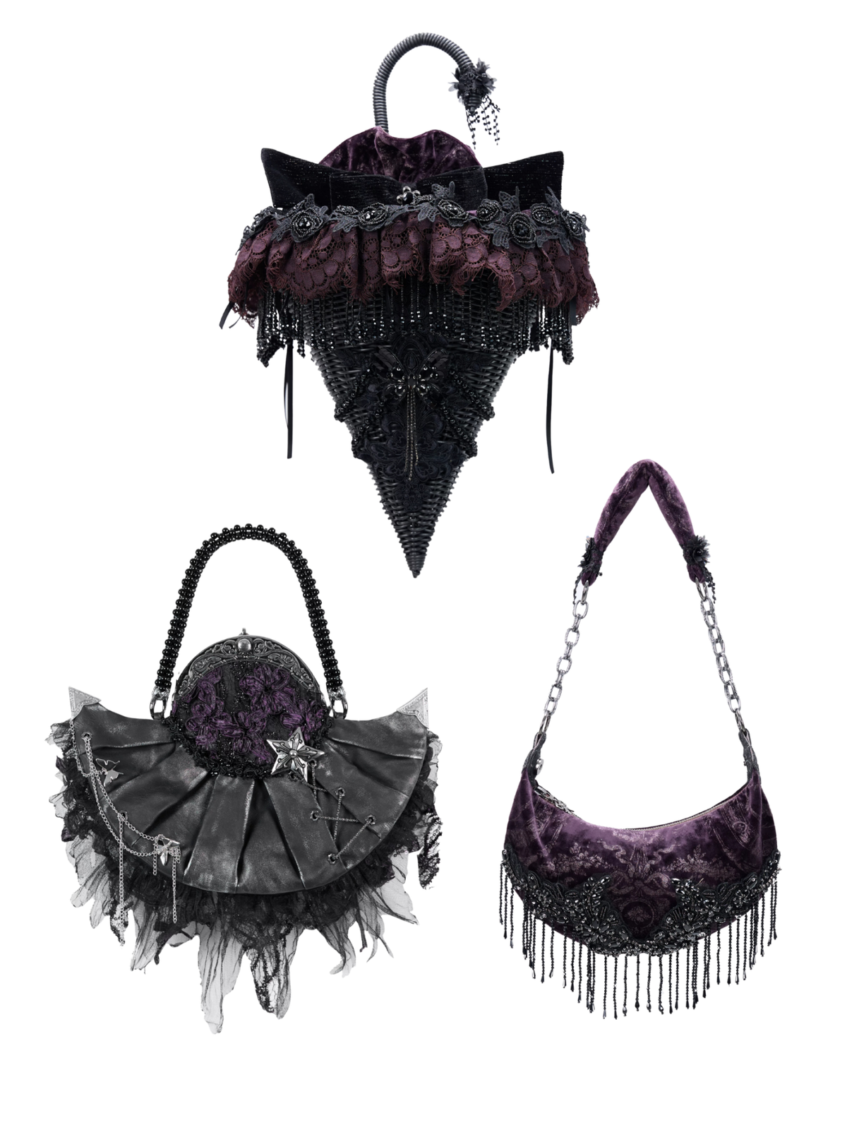 Legacy of the Departed Gothic Dark Evening Handbag - LolitaEra