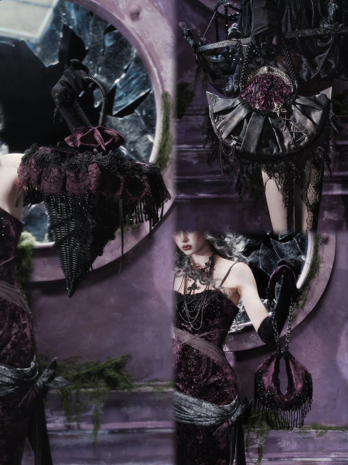 Legacy of the Departed Gothic Dark Evening Handbag - LolitaEra