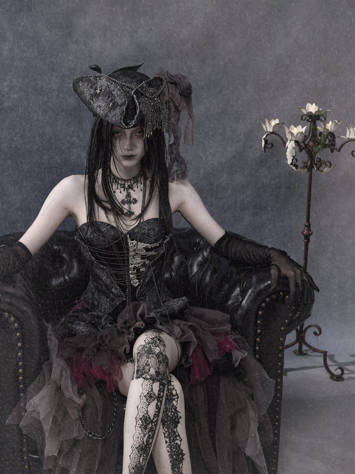 Legacy of the Departed Gothic Dark Silent Mary Pirate Hat - LolitaEra