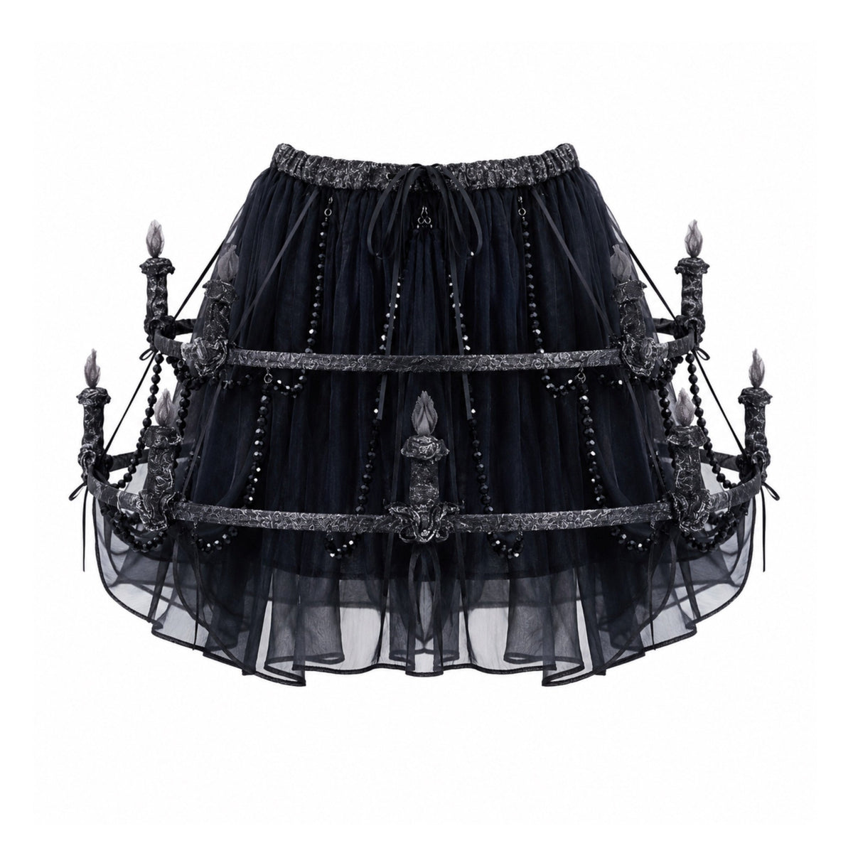 Legacy of the Departed Gothic Dark Spirit-Guiding Lantern Evening Skirt - LolitaEra