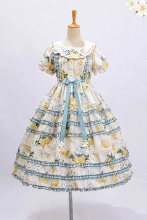 Lemon Summer Lolita Dress Set - LolitaEraOP DressSYellowLemon Summer Lolita Dress Set