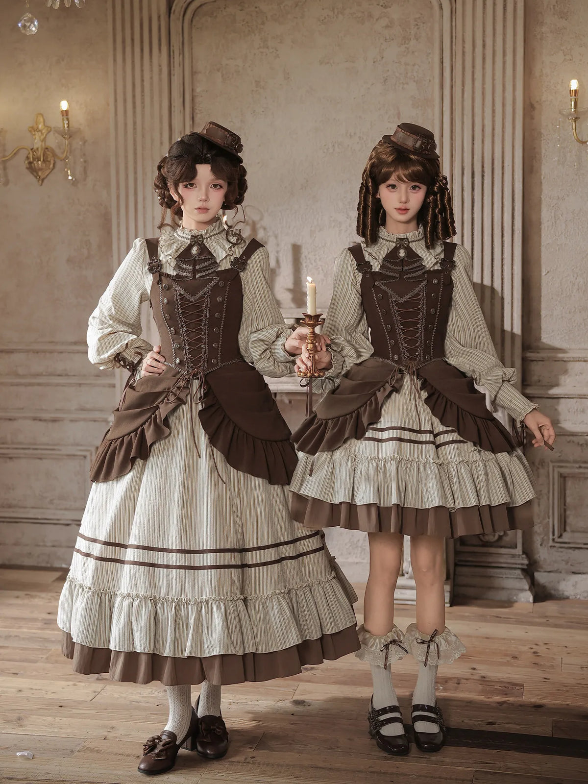 Letters and Poems·At Sunset | Wp Original Sub-Brand Ruffled Op Bra Two-Way Wear Curtain Twin Skirt Autumn