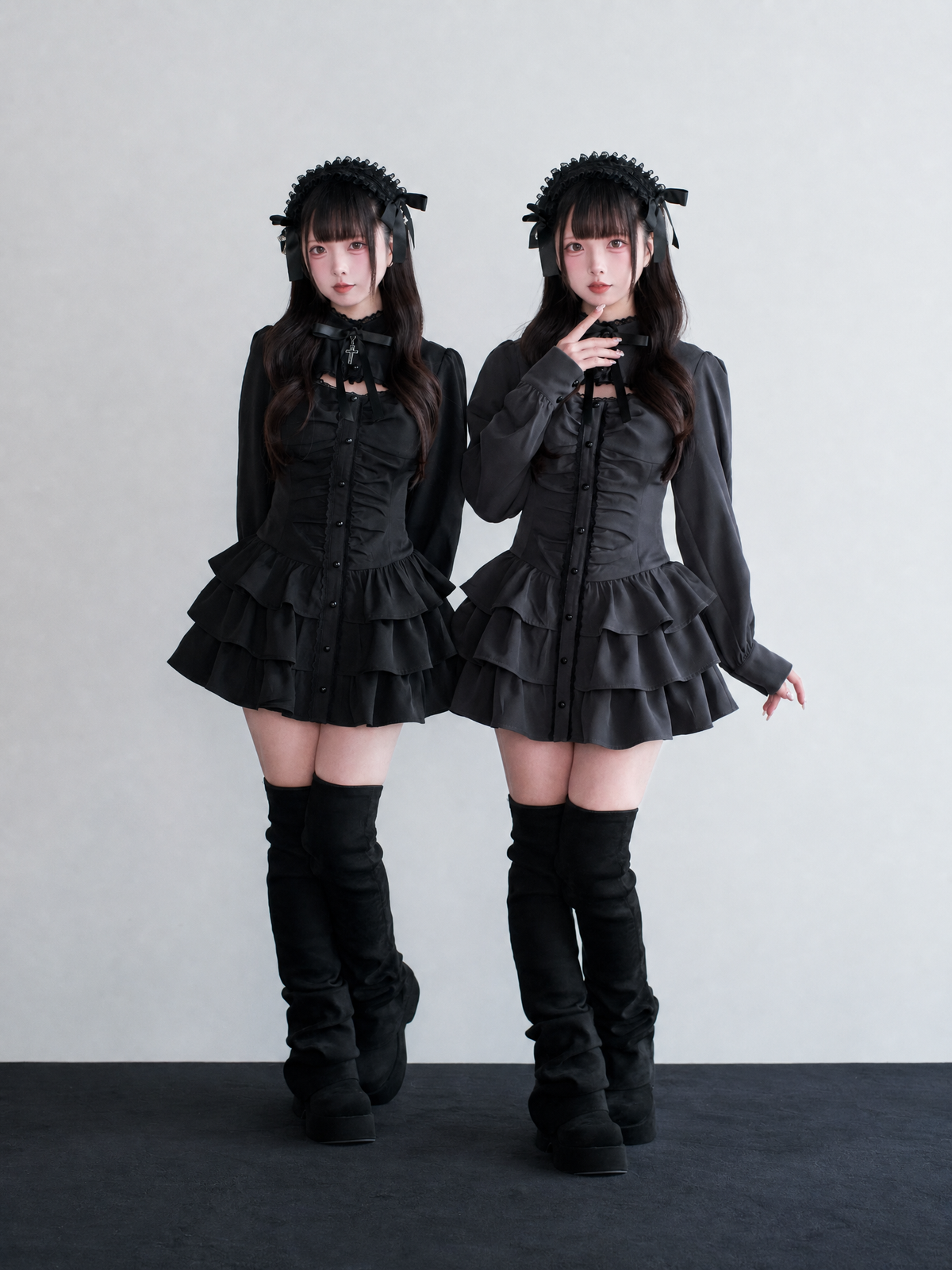 Little Goth Original Japanese Style Subculture Mass Produced Bow Dress - LolitaEra