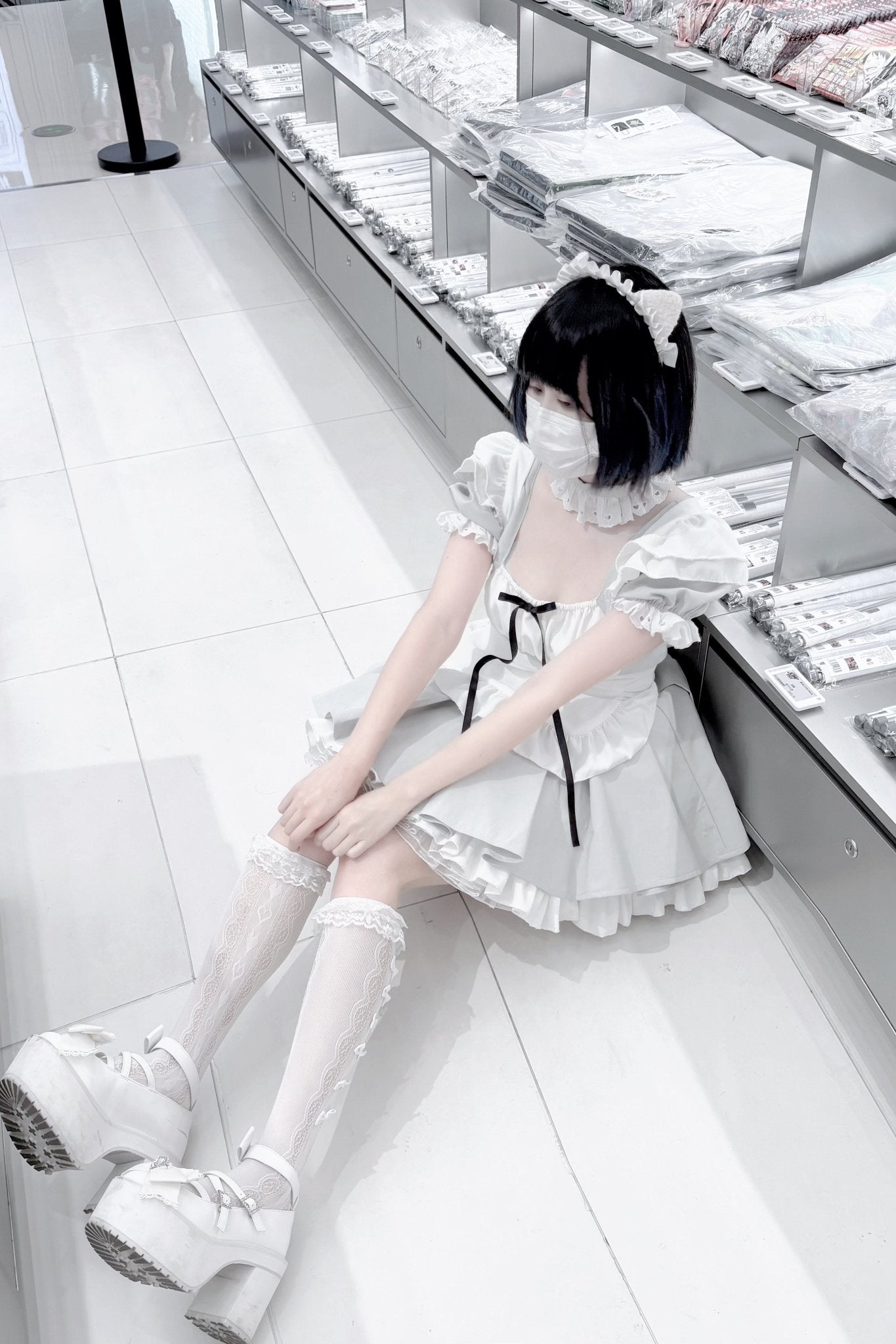 Little Maid Cute Maid Style Anime Aesthetic Dress - LolitaEraGrey Dress + ApronSLittle Maid Cute Maid Style Anime Aesthetic Dress