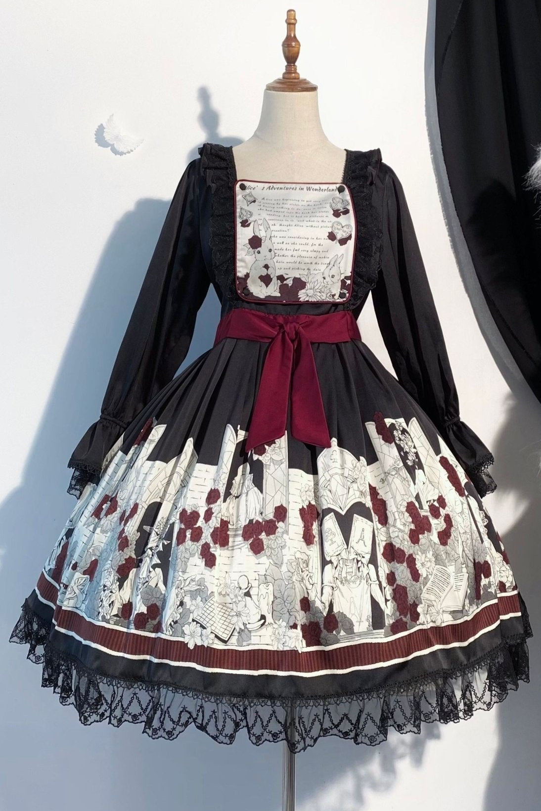 Lolita Asylum Alice OP Dress 1212 - LolitaEraLong SleevesSLolita Asylum Alice OP Dress 1212