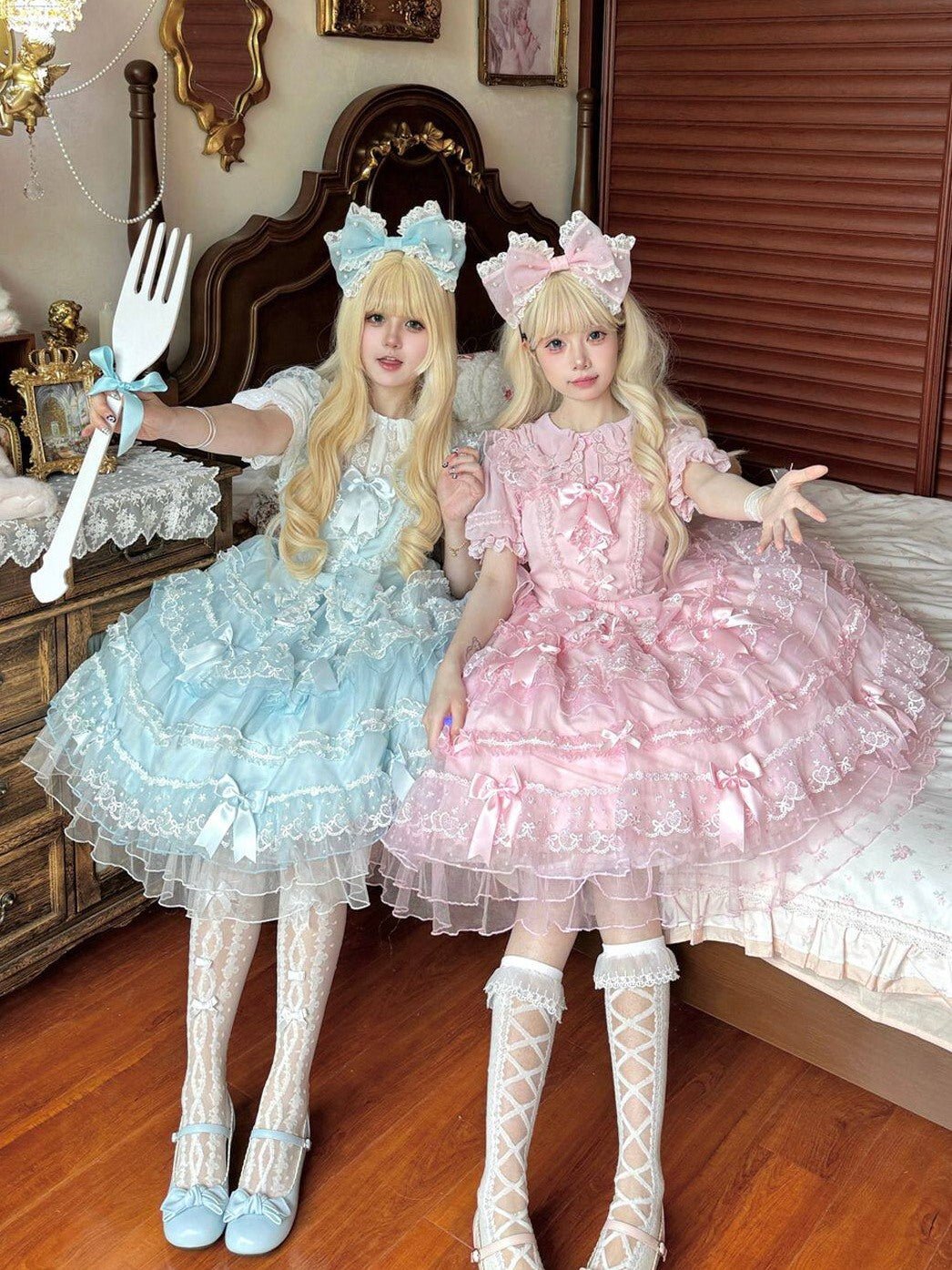Lolita Ballet Sweet Light Blue JSK Dress - LolitaEraBlue SetSLolita Ballet Sweet Light Blue JSK Dress