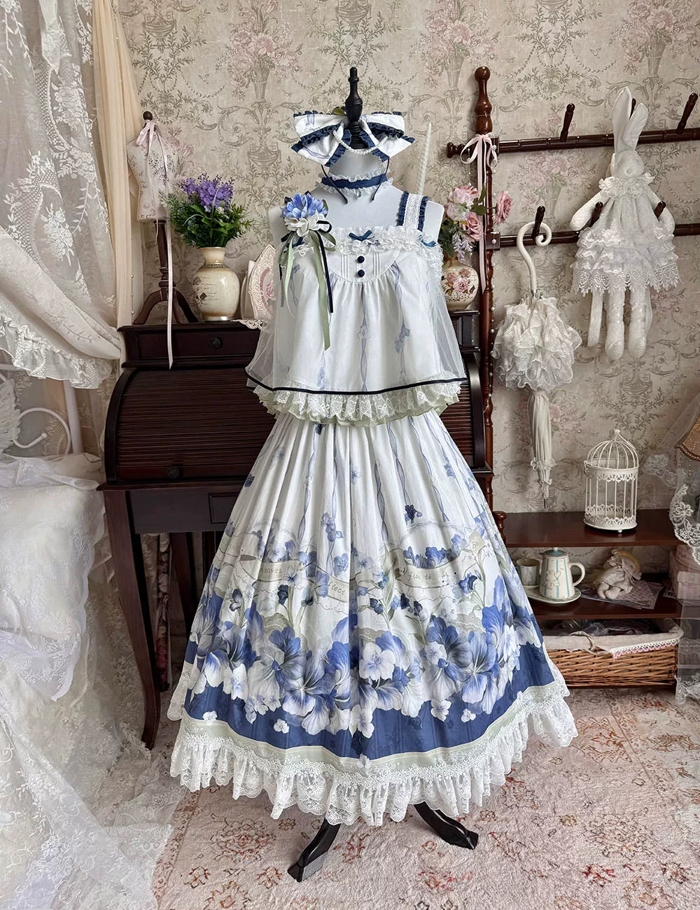 Blue Kite Lolita JSK Dress and Accessories Series