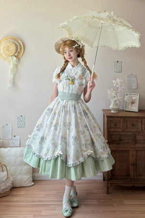 Lolita Blueberry Print Long JSK Dress - LolitaEraPurple JSKSLolita Blueberry Print Long JSK Dress