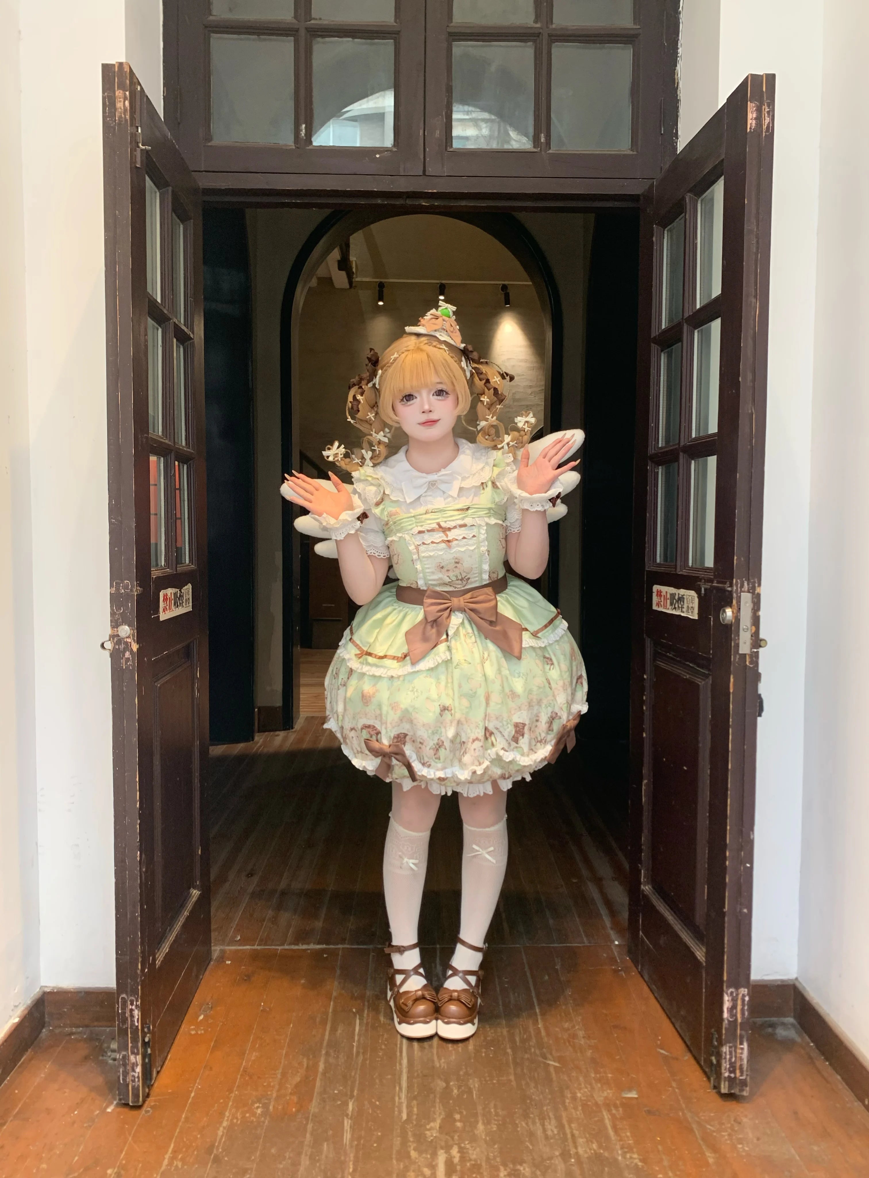 【Small quantity in stock drop】Popoco Lolita bubble skirt JSK Taoqi Sheep original design