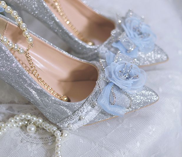 Lolita Classic Elegant Blue High Heels - LolitaEraDark blue 8cm35Lolita Classic Elegant Blue High Heels