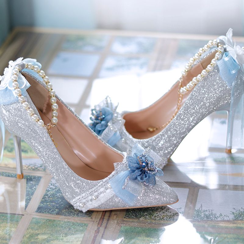 Lolita Classic Elegant Blue High Heels - LolitaEraDark blue 8cm35Lolita Classic Elegant Blue High Heels