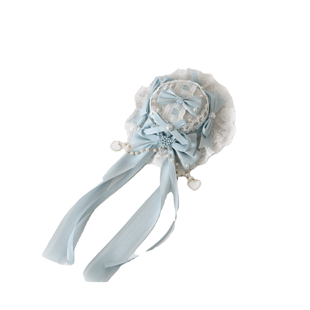 Lolita Classic Mini Top Hat Hair Clip with Bows - LolitaEra