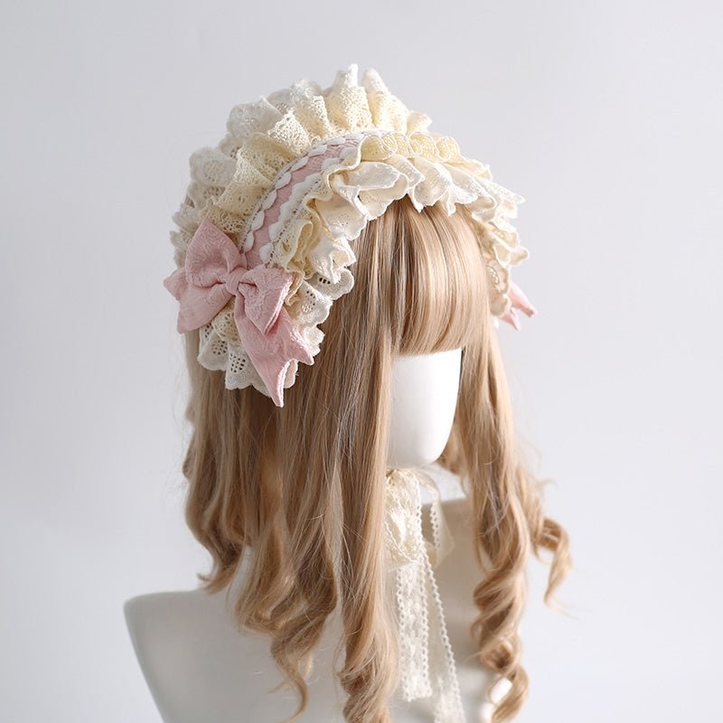 Lolita Classic Sweet Lace Bow Headband - LolitaEra