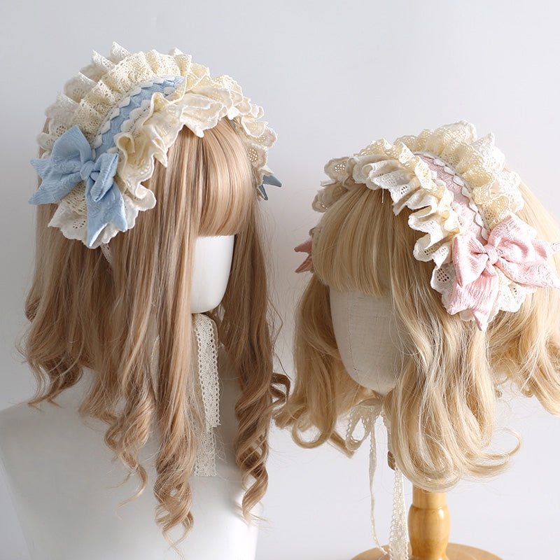 Lolita Classic Sweet Lace Bow Headband - LolitaEra