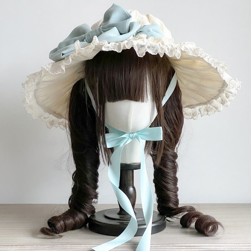 Lolita Classic Vintage Doll Lace Parasol Hat - LolitaEra3Lolita Classic Vintage Doll Lace Parasol Hat