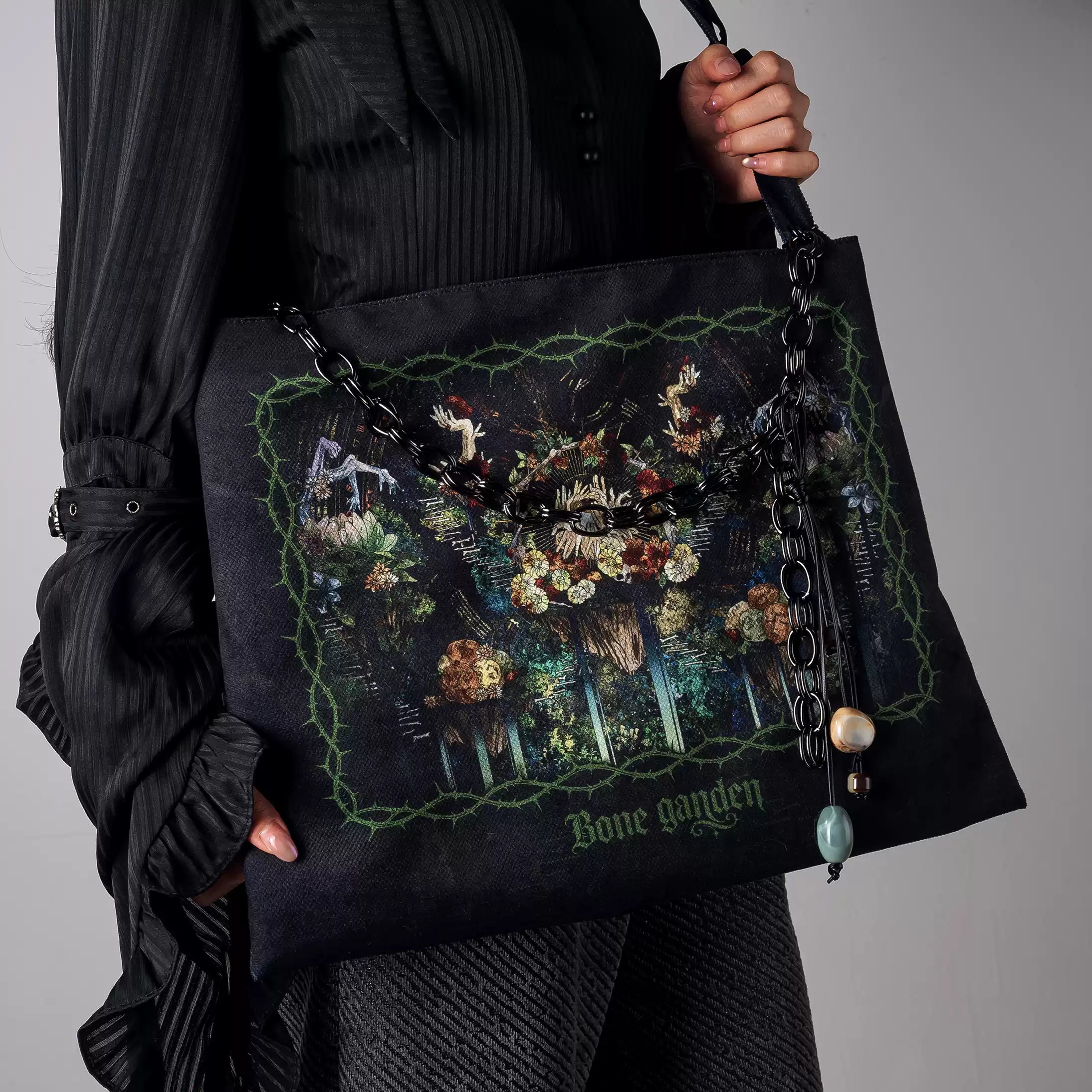 Bone Garden Series Lolita Design Dark Gothic Cthulhu Tote Bag