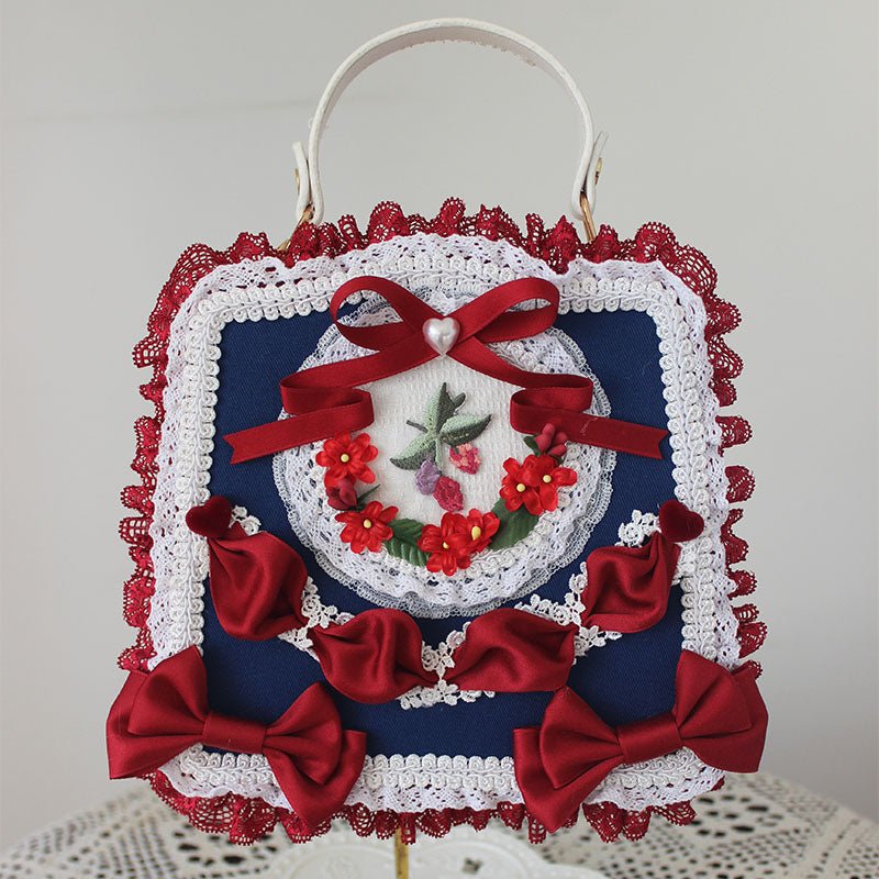 Lolita Elegant Floral Lace Handbag - LolitaEra5Lolita Elegant Floral Lace Handbag