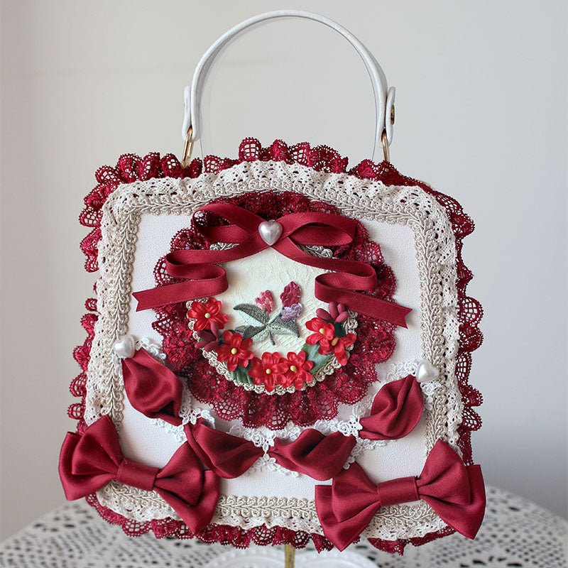 Lolita Elegant Floral Lace Handbag - LolitaEra1Lolita Elegant Floral Lace Handbag