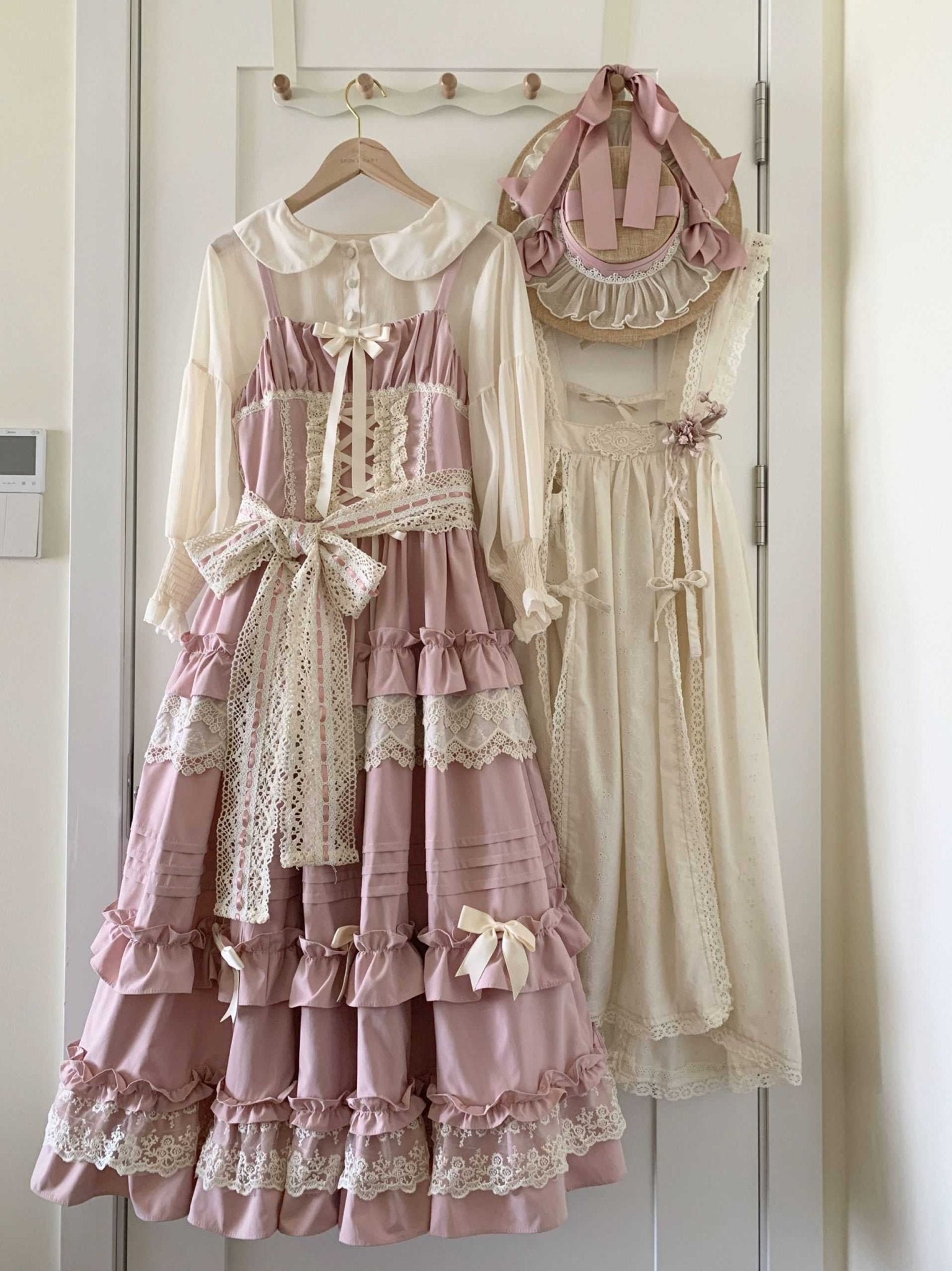 Lolita Elegant Ruffled JSL Dress - LolitaEraPink JSKSLolita Elegant Ruffled JSL Dress