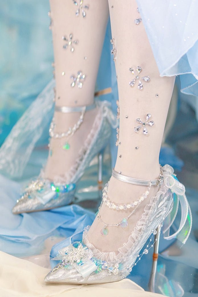 Lolita Gorgeous Hana - Yome High Heels - LolitaEraBlue 8cm35Lolita Gorgeous Hana - Yome High Heels