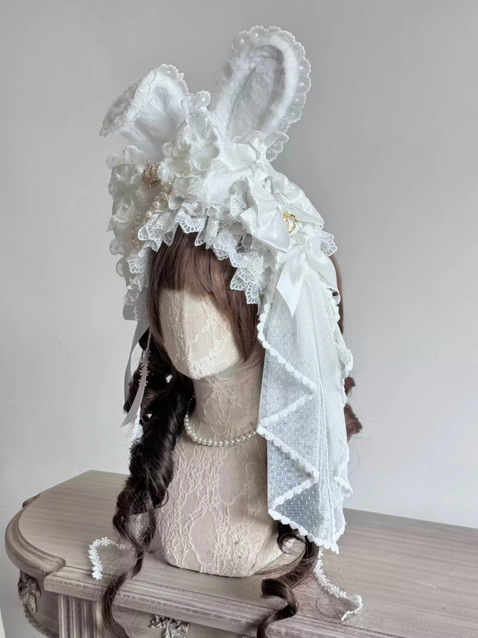 Lolita Gorgeous Tea Party KC Headband - LolitaEraWhiteLolita Gorgeous Tea Party KC Headband