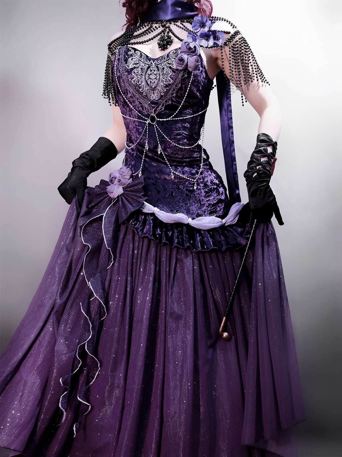 Lolita Gothic Elegant Velvet Fishtail Formal Dress - LolitaEraFull SetSLolita Gothic Elegant Velvet Fishtail Formal Dress