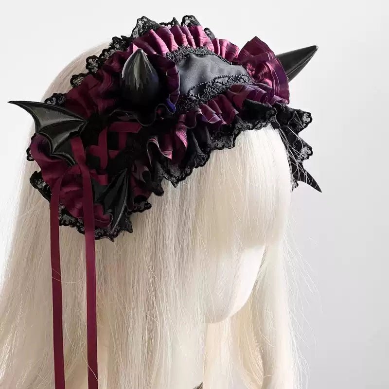 Lolita Gothic Halloween Devil Headband - LolitaEraBlackLolita Gothic Halloween Devil Headband