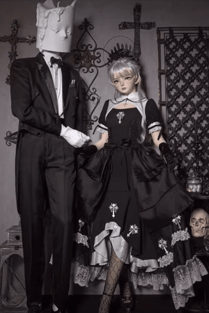 Lolita Gothic Mermaid Dress Set - LolitaEraSetSLolita Gothic Mermaid Dress Set