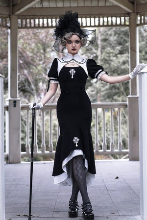 Lolita Gothic Mermaid Dress Set - LolitaEraSetSLolita Gothic Mermaid Dress Set