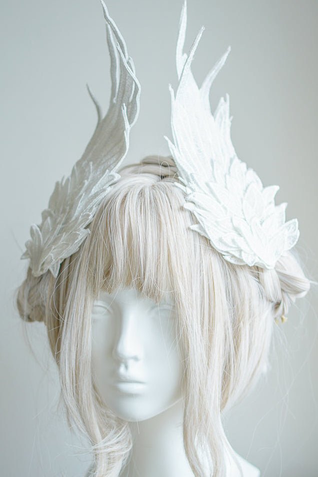Lolita Gothic Sweet Feather Wing Hair Clip - LolitaEraWhiteLolita Gothic Sweet Feather Wing Hair Clip