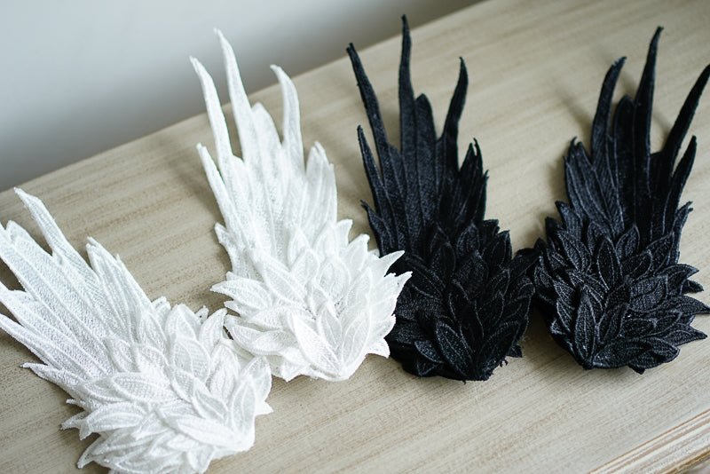 Lolita Gothic Sweet Feather Wing Hair Clip - LolitaEraBlack SetLolita Gothic Sweet Feather Wing Hair Clip