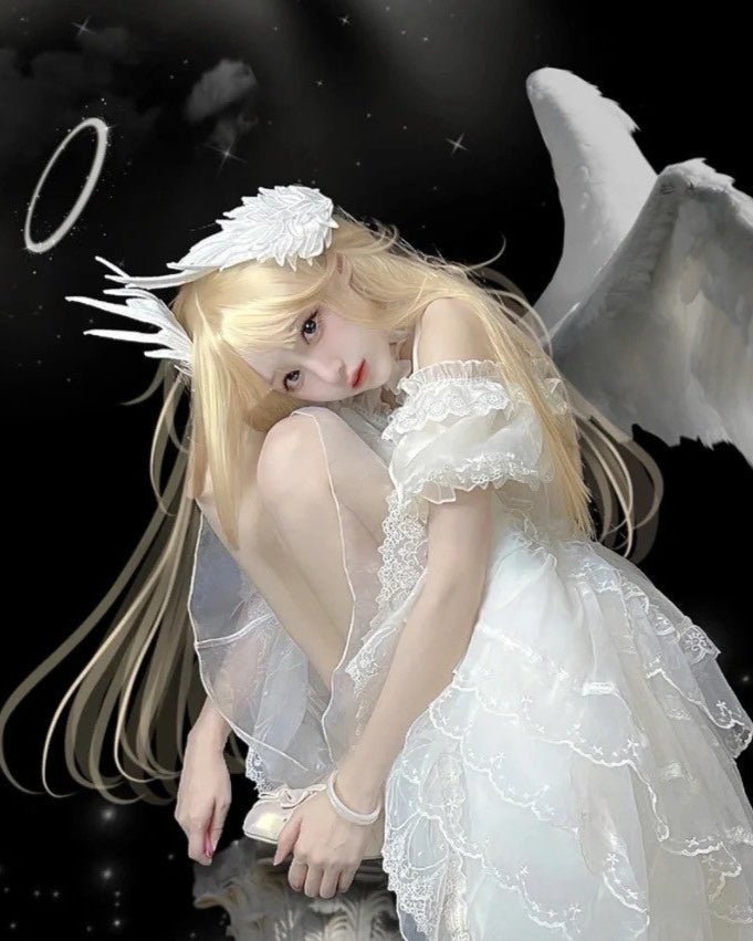 Lolita Gothic Sweet Feather Wing Hair Clip - LolitaEraBlack SetLolita Gothic Sweet Feather Wing Hair Clip