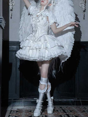 Lolita Gothic Sweet Short JSK Dress - LolitaEraBlack DressSLolita Gothic Sweet Short JSK Dress