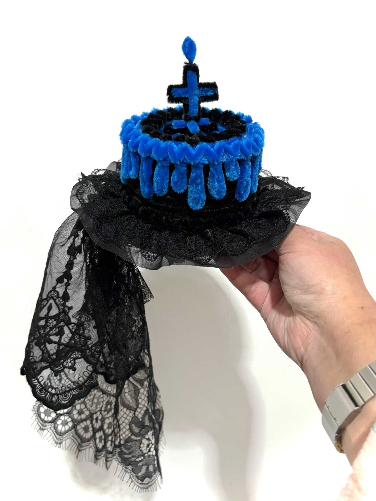 Lolita Handmade Dark Cake Mini Hat - LolitaEra5Lolita Handmade Dark Cake Mini Hat