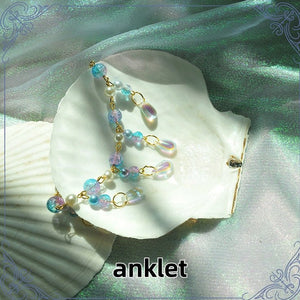 Lolita Handmade Mermaid Princess Shell Tiara Set LE4160 - LolitaEraShell tiaraLolita Handmade Mermaid Princess Shell Tiara Set LE4160