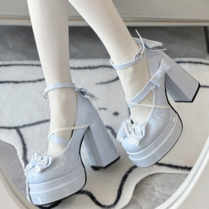 Lolita Kawaii Bow Sweet Heels 1306 - LolitaEraPink34Lolita Kawaii Bow Sweet Heels 1306