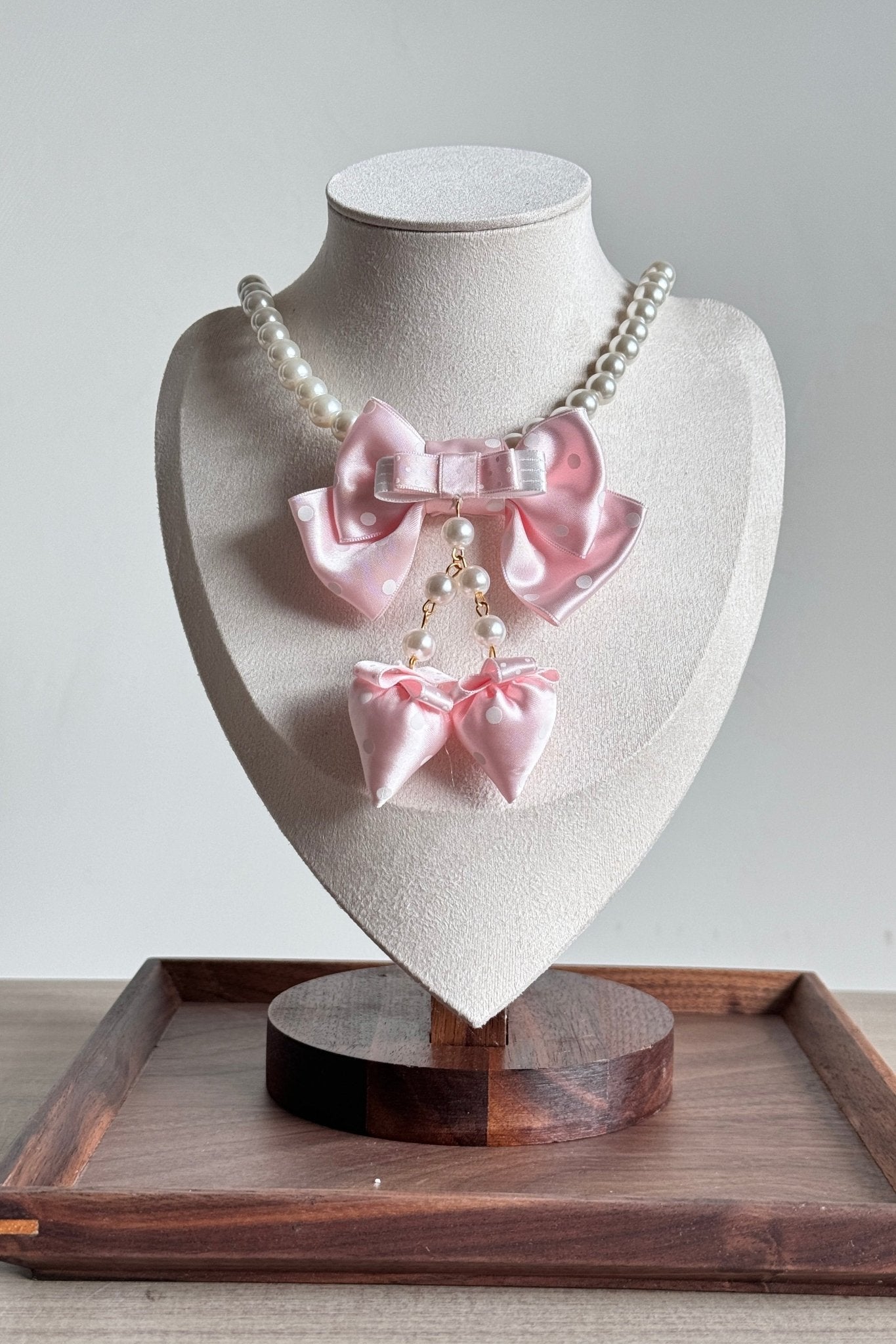 Lolita Kawaii Strawberry Pearl Necklace - LolitaEraPinkLolita Kawaii Strawberry Pearl Necklace