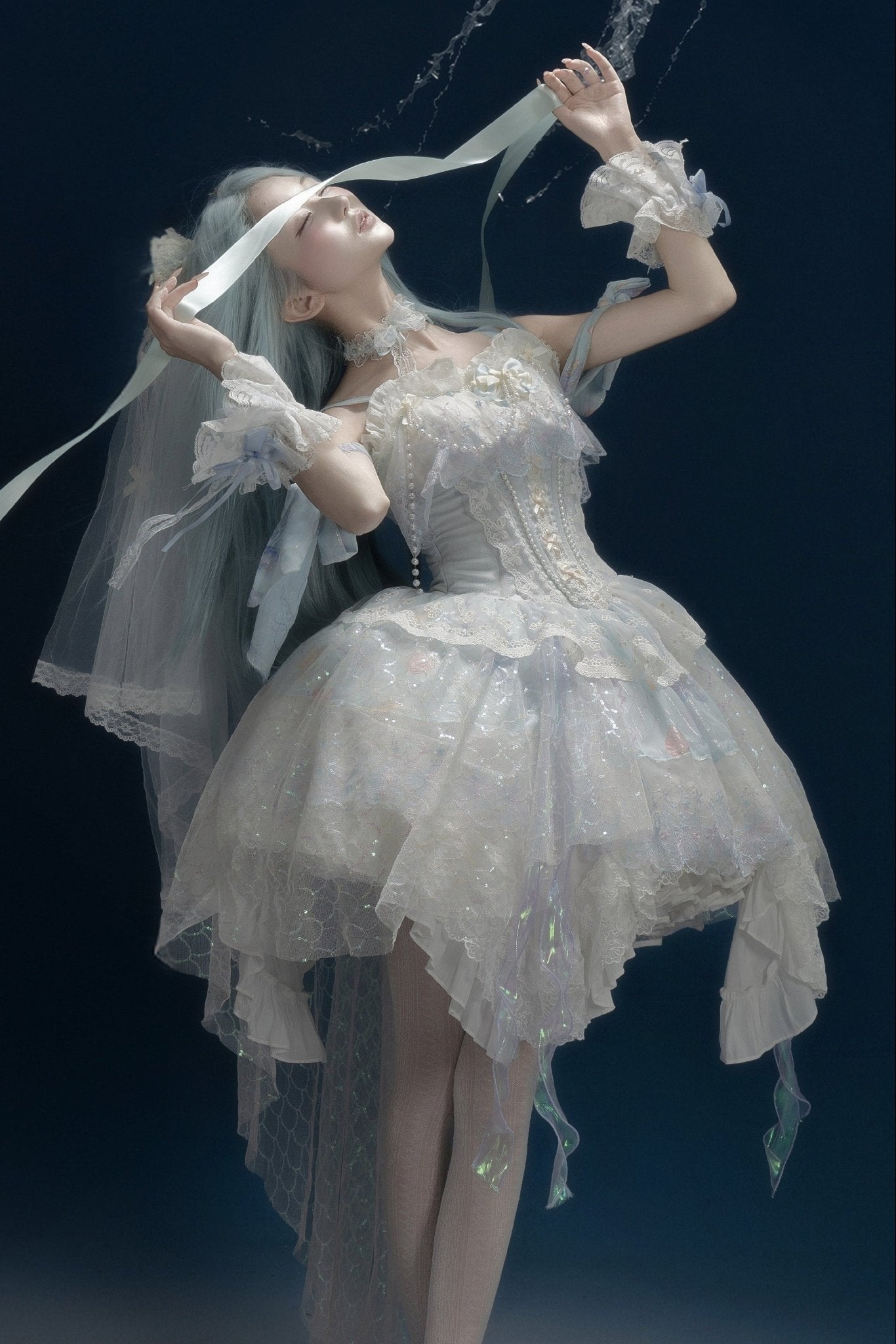 Lolita Ocean Mermaid JSK Dress - LolitaEraSetSLolita Ocean Mermaid JSK Dress