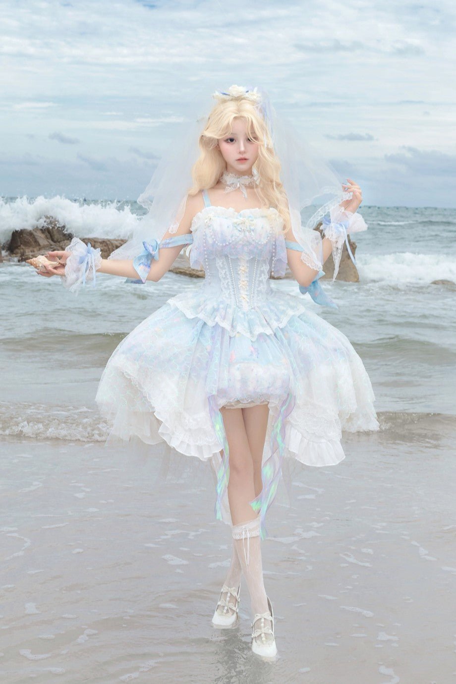 Lolita Ocean Mermaid JSK Dress - LolitaEraSetSLolita Ocean Mermaid JSK Dress
