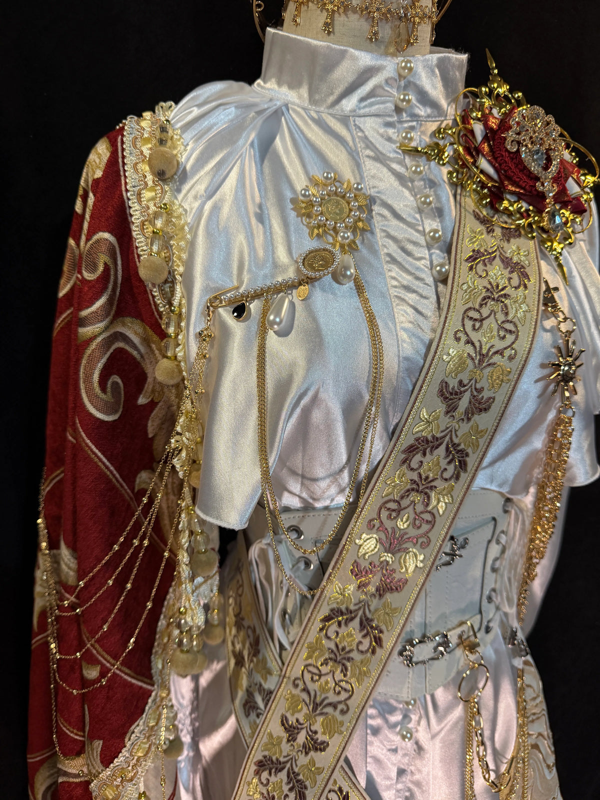 Lolita Court-Style Prince's Shawl, Prince's Sash, Retro Gothic Stylish Royal Knight Prince Outfit