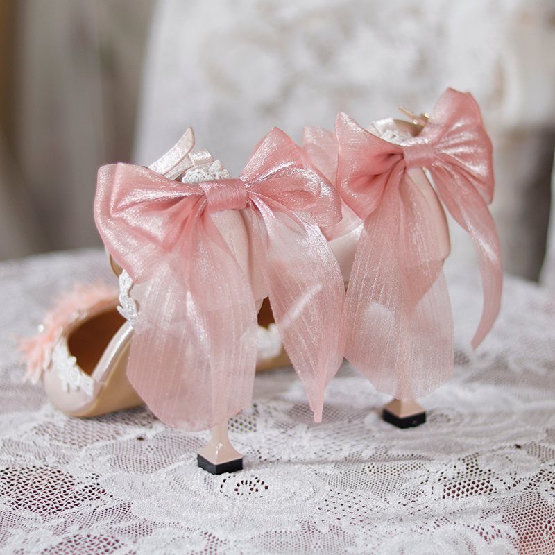 Lolita Pink Crystal High Heels - LolitaEraPink 8cm34Lolita Pink Crystal High Heels