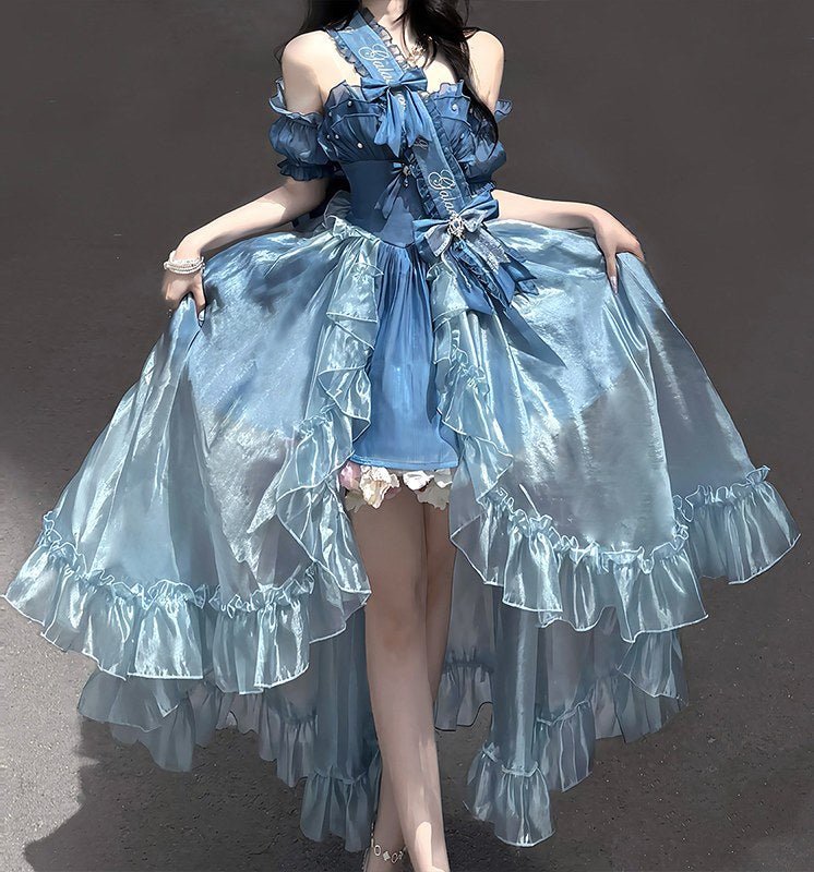 Lolita Princess Blue Dress Set - LolitaEraBlue SetSLolita Princess Blue Dress Set