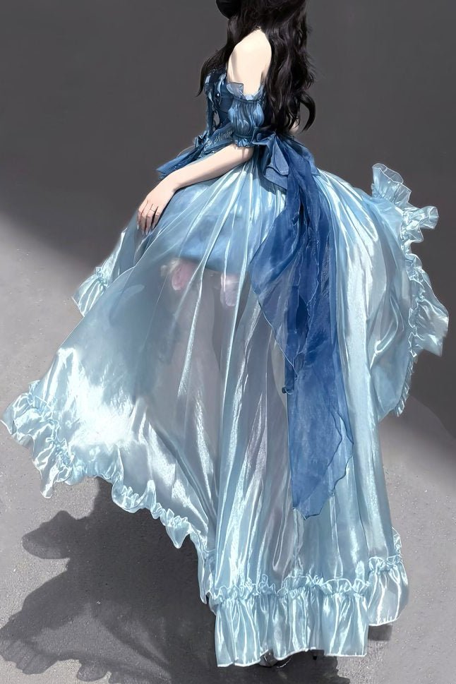 Lolita Princess Blue Dress Set - LolitaEraBlue SetSLolita Princess Blue Dress Set