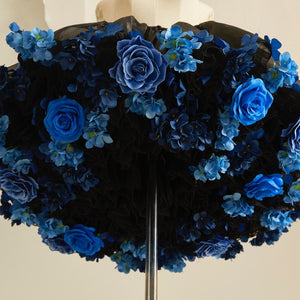 Lolita Princess Floral Petticoat 1243 - LolitaEraBlueOne Size (Waist Stretches to 105cm)45cmLolita Princess Floral Petticoat 1243