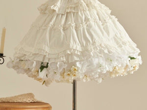 Lolita Princess Floral Petticoat 1243 - LolitaEraWhiteOne Size (Waist Stretches to 105cm)45cmLolita Princess Floral Petticoat 1243