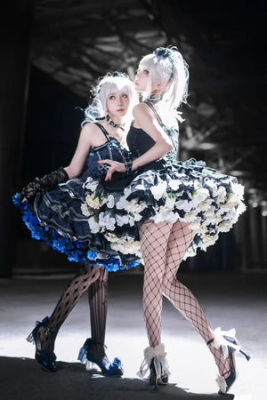 Lolita Princess Floral Petticoat 1243 - LolitaEraRedOne Size (Waist Stretches to 105cm)45cmLolita Princess Floral Petticoat 1243