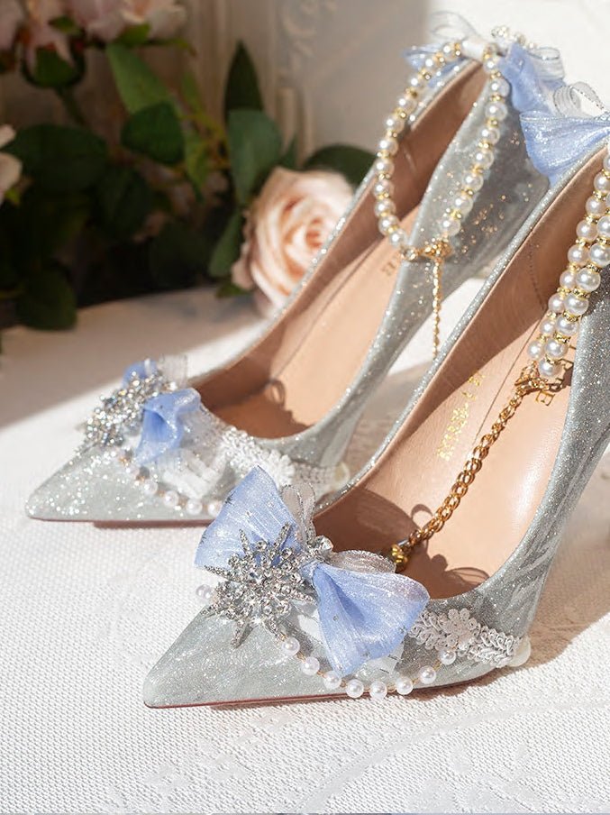 Lolita Shimmer Sequin Heels LE5100 - LolitaEraPink34Lolita Shimmer Sequin Heels LE5100