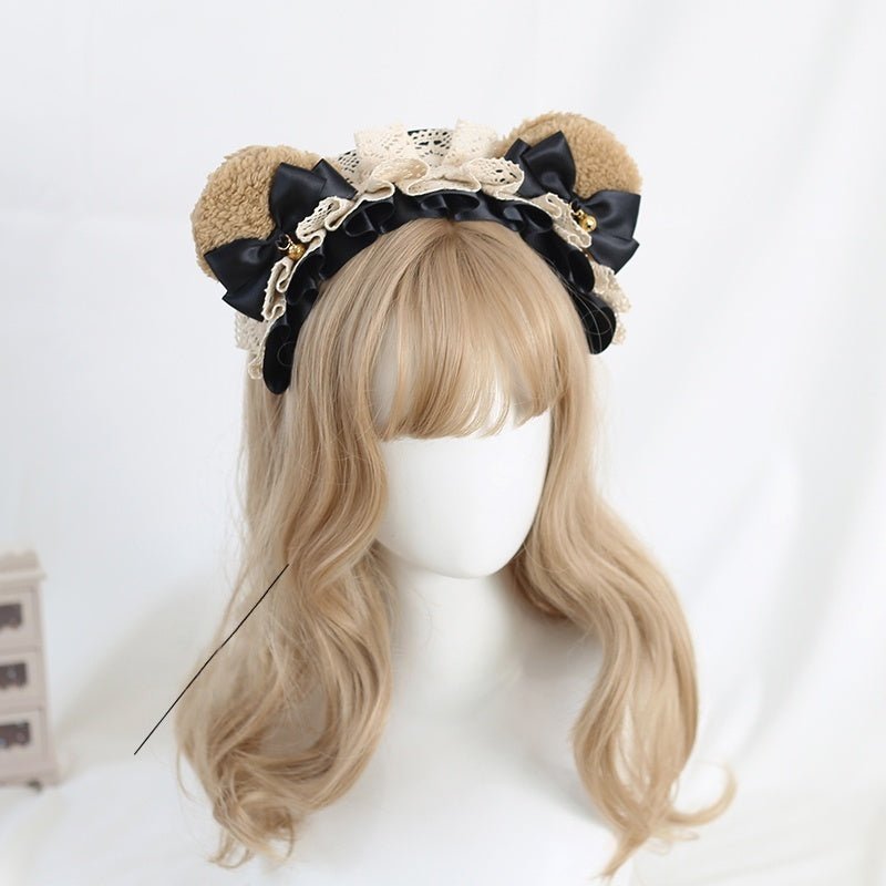 Lolita Sweet Bear Ear Bow Hair Accessory KC - LolitaEra