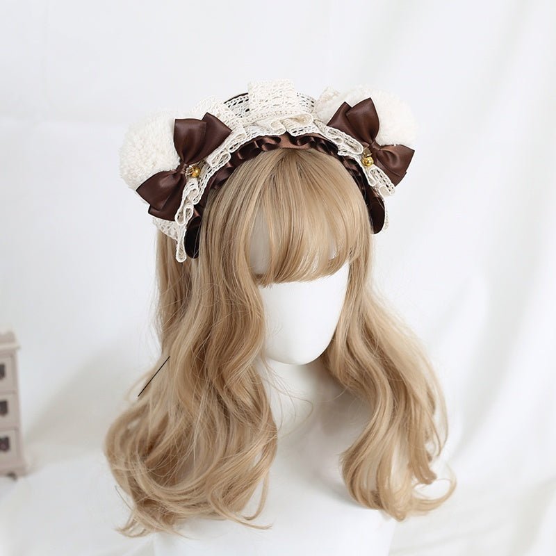 Lolita Sweet Bear Ear Bow Hair Accessory KC - LolitaEra