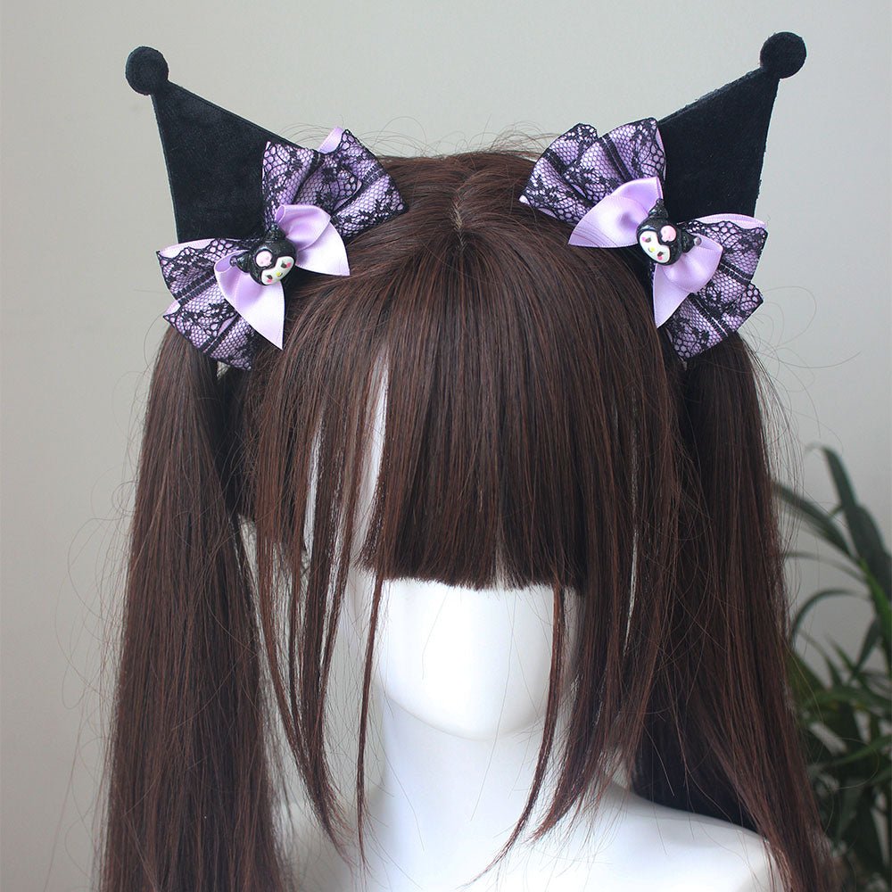 Lolita Sweet Goth Devil Kuromi Hair Accessory - LolitaEra3Lolita Sweet Goth Devil Kuromi Hair Accessory